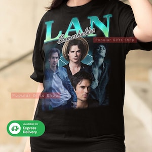 Ian Somerhalder Vintage Unisex Shirt, Vintage Ian Somerhalder Shirt Gift For Him and Her, Best Ian Somerhalder- Express Shipping Available