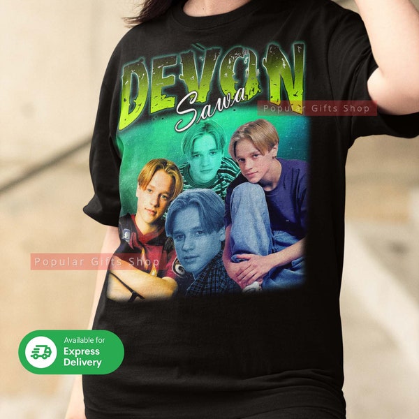 Devon Sawa Vintage Unisex Shirt, Vintage Devon Sawa TShirt Gift For Him and Her, Best Devon Sawa- Express Shipping Available