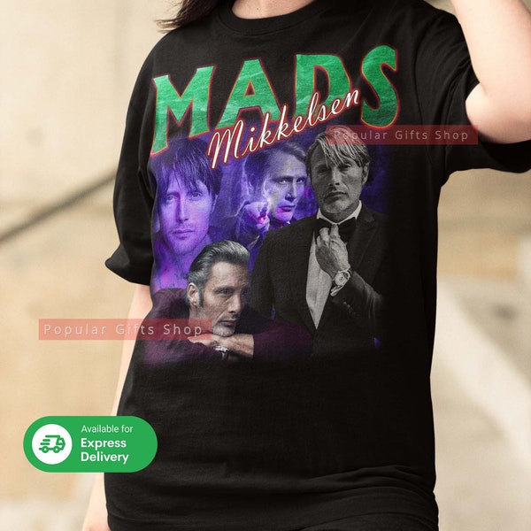 Mads Mikkelsen Vintage Unisex Shirt, Vintage Mads Mikkelsen TShirt Gift For Him and Her, Best Mads Mikkelsen- Express Shipping Available