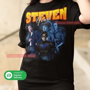 Camisa vintage unissex Steven Yeun, camiseta vintage Steven Yeun presente para ele e para ela, melhor Steven Yeun - frete expresso disponível