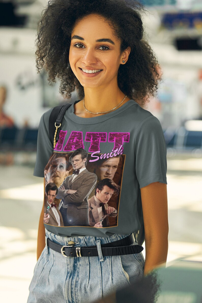 Koszulka unisex w stylu vintage Matt Smith, koszulka vintage Matt Smith na prezent dla niego i dla niej, najlepszy Matt Smith — dostępna ekspresowa wysyłka zdjęcie 4