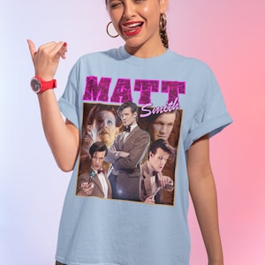 Koszulka unisex w stylu vintage Matt Smith, koszulka vintage Matt Smith na prezent dla niego i dla niej, najlepszy Matt Smith — dostępna ekspresowa wysyłka zdjęcie 6