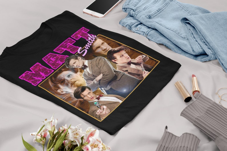 Koszulka unisex w stylu vintage Matt Smith, koszulka vintage Matt Smith na prezent dla niego i dla niej, najlepszy Matt Smith — dostępna ekspresowa wysyłka zdjęcie 3