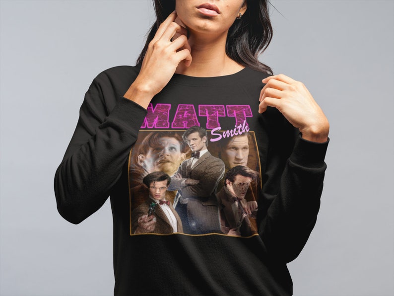 Koszulka unisex w stylu vintage Matt Smith, koszulka vintage Matt Smith na prezent dla niego i dla niej, najlepszy Matt Smith — dostępna ekspresowa wysyłka zdjęcie 2