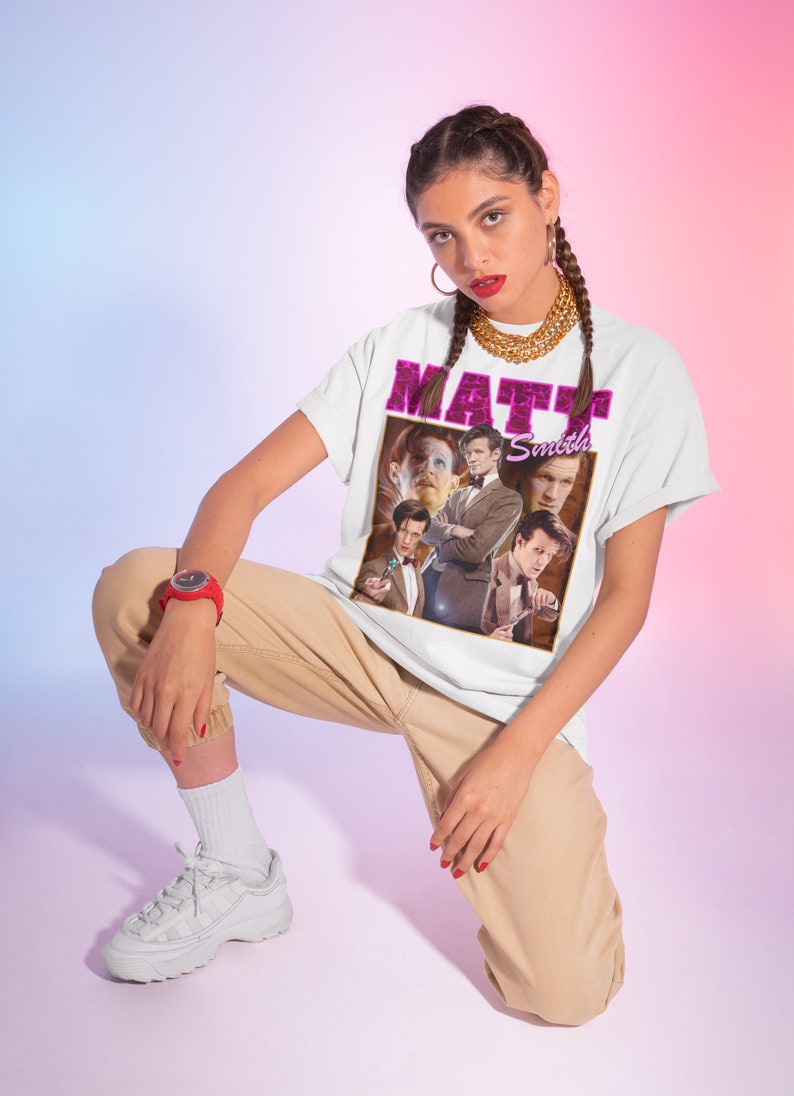 Koszulka unisex w stylu vintage Matt Smith, koszulka vintage Matt Smith na prezent dla niego i dla niej, najlepszy Matt Smith — dostępna ekspresowa wysyłka zdjęcie 7
