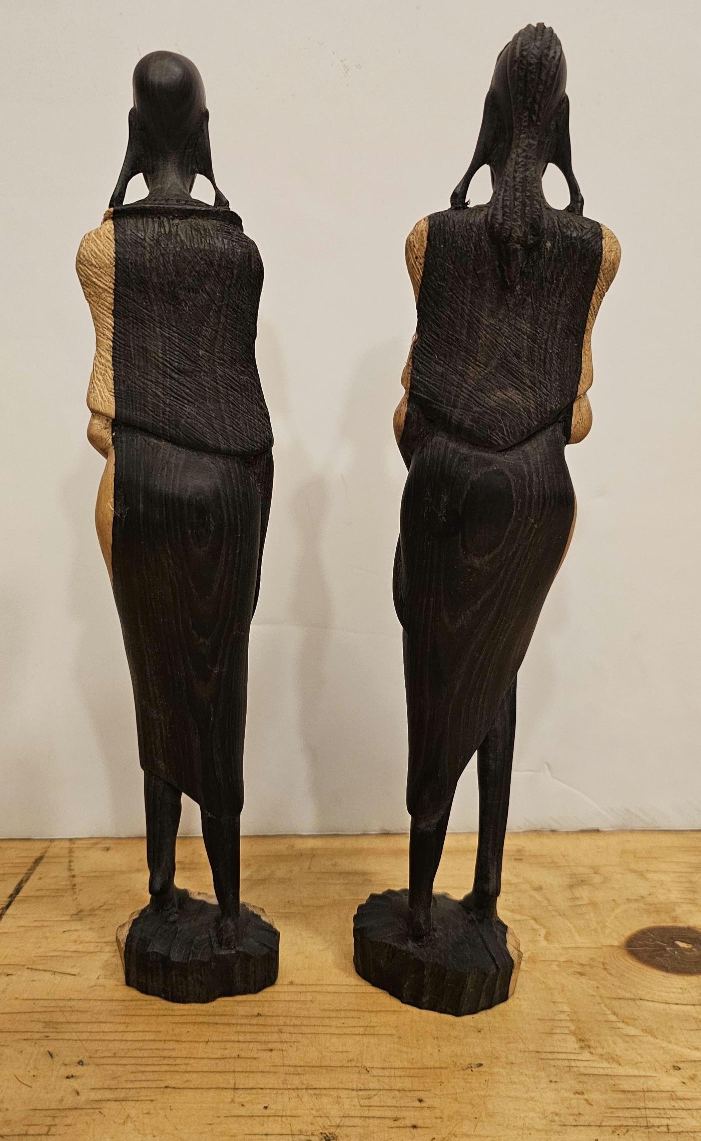 黒檀製のマサイ族のカップル - マコンデ族の彫刻 - Etsy 日本