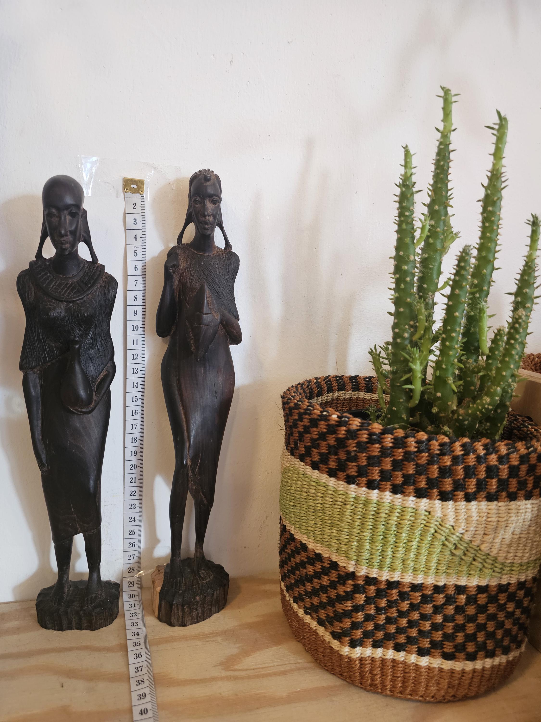 黒檀製のマサイ族のカップル - マコンデ族の彫刻 - Etsy 日本