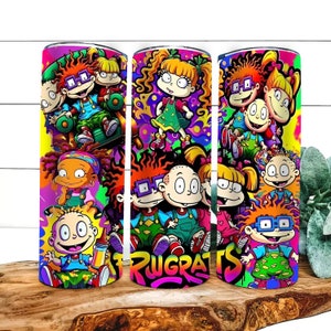 Rugrat Cartoon Wrap 20 oz Skinny Tumbler Wrap Designs Sublimation Design Digital Download PNG Instant DIGITAL only. 90s Nostalgia