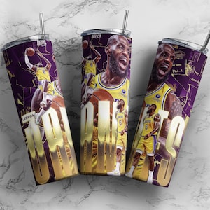 Inspired JAMES 20oz Skinny Straight Sublimation Tumbler Png, Lebron James Tumbler Wrap, Lebron James Png, Lebron James Png, Lakers Png