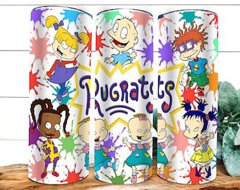 Rugrat Cartoon Wrap 20 oz Skinny Tumbler Wrap Designs Sublimation Design Digital Download PNG Instant DIGITAL only. 90s Nostalgia