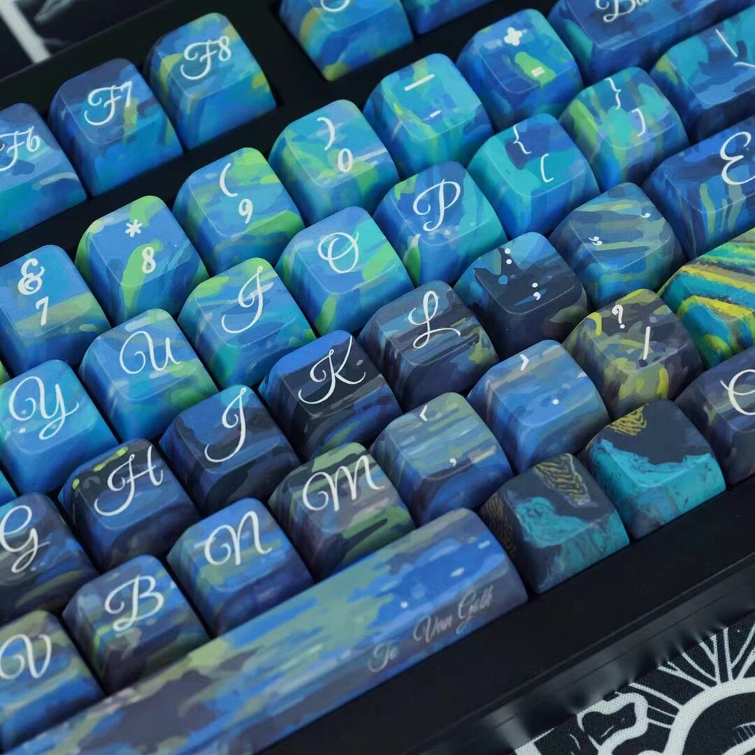 125PCS Oil Painting Theme Keycap Set for Mechanical Keyboard Etsy