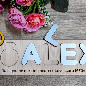 Ring Bearer Gift Toddler, Will You Be Our Ring Bearer, Ring Security Proposal Gift, Asking Ring Bearer, Ring Bearer name Puzzle, Page Boy