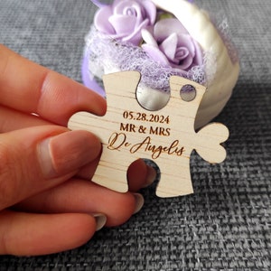 Aangepaste bruiloft gunsten - houten puzzel gunsten - puzzelstukje gunsten - puzzel Decor - puzzel decoraties - puzzelstukjes, rustieke bruiloft decor