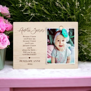 Godmother Frame, Godmother Gift, Godmother Gift for Baptism, Godmother Gift from Godchild, Godmother Proposal, Will You Be My Godmother