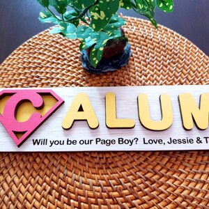 Page Boy Gift Puzzle Invitation, Superhero Funny Ring Bearer Proposal Puzzle, Will You Be My Page Boy, Junior Groomsman Proposal Gift