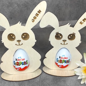 Kinder Hunt Gifts Kid Boy Girl/ Personalised Easter Egg/ Easter Bunny Chocolate/ Bunny Easter Decorations, Easter Bunny Chocolate