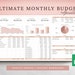 Ultimate Monthly Budget Spreadsheet Template for Google Sheets, Financial Planner Dashboard, Budget Template, Spending Tracker, Debt Tracker 