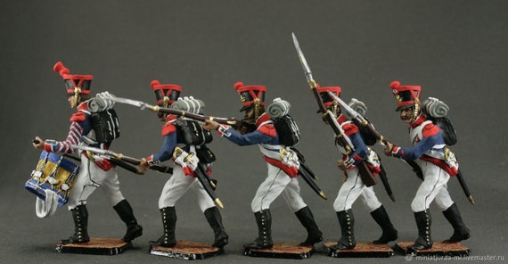 A Set of Tin Soldiers 5 Figures Painted Tin Soldier 54 Mm. - Etsy UK