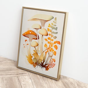 Mushrooms Print Vintage Fungi Poster Art Illustration champignons Botanical Artwork British Mushroom Illustration Nature Art Print Fungi