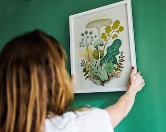 Vintage Mushroom Botanical Art Print (do pobrania cyfrowego)