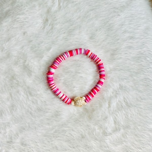 Pinkes Schildkröten Armband