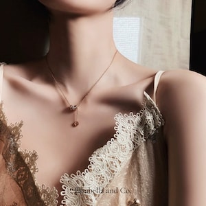 TITANIUM - Athena Dainty Rose Gold Everyday Necklace • Minimalist Jewelry • Simple Delicate Necklace • Gift for Her • Birthday Gift