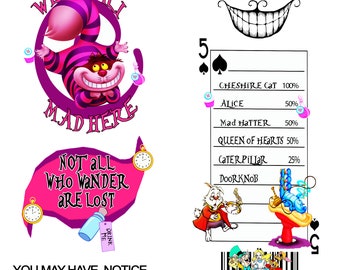 Were All Mad Here Cheshire Cat Tumbler Wrap
