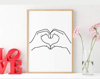 バレンタインデーのハートの印刷物