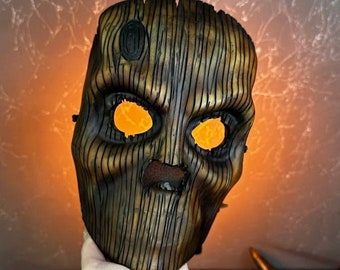 Scarecrow mask Death Face mask, Woody spirit mask, Masquerade Mask, Warrior mask, Burning Man, Wooden mask