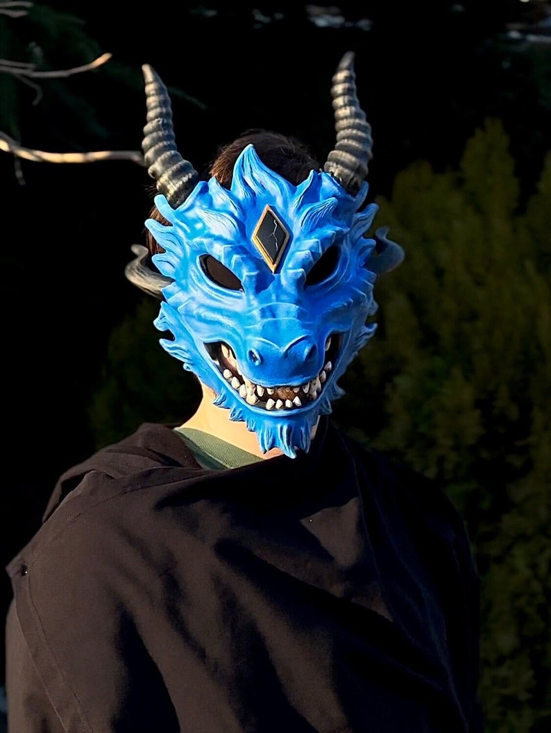 Japanese Dragon Mask Wearable, Smaug Mask, Alodidae Dragon Mask Cosplay ...