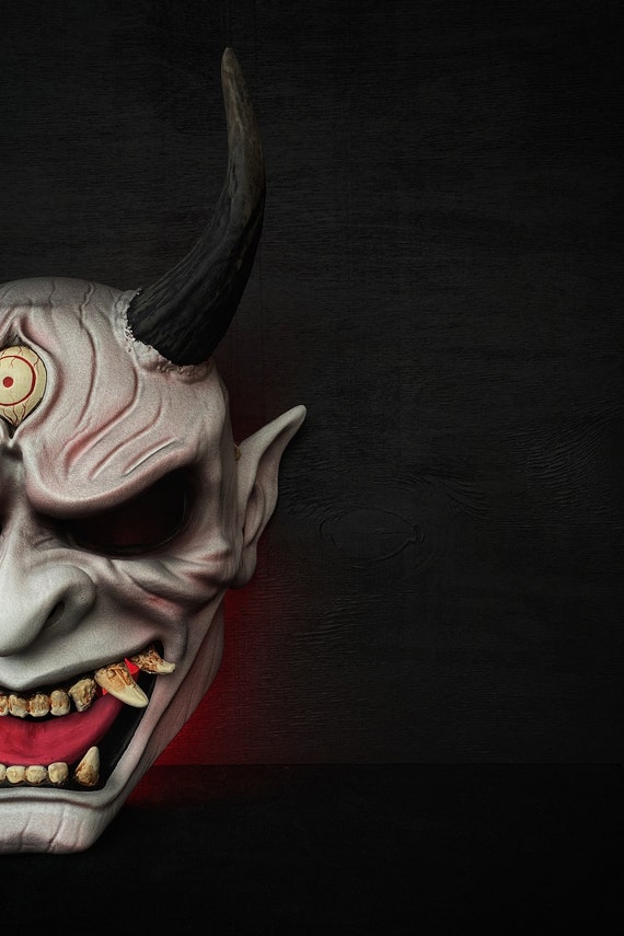 Japanese Hannya White Mask – Japanese Oni Masks