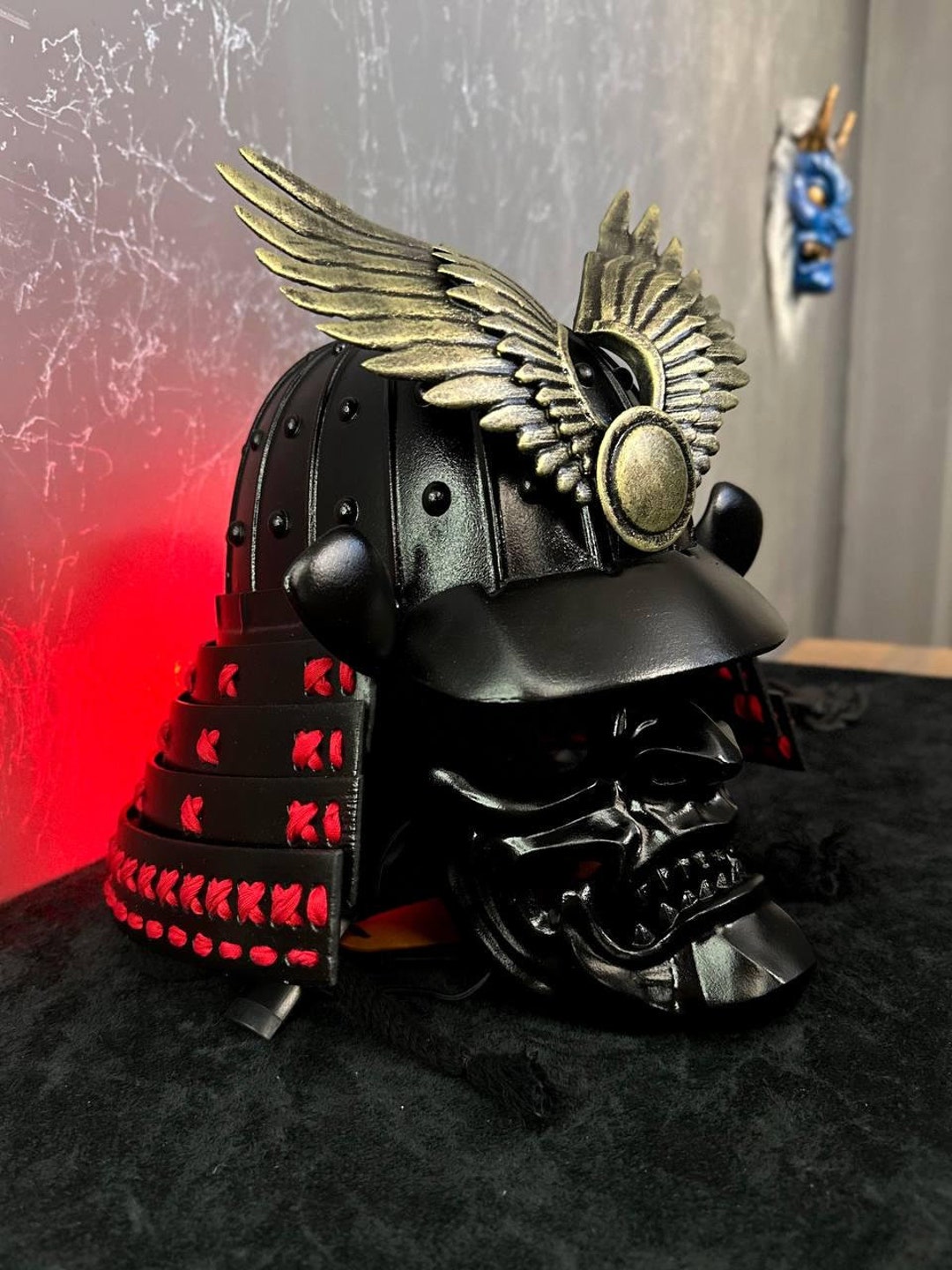 Japanese Samurai Helmet Cosplay Wearable, Japanese Armor