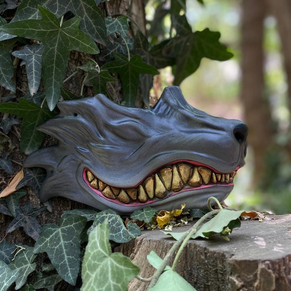 ハンドメイド 狼 マスク サイバー デザイン ハンドメイド 狼 マスク サイバー デザイン 灰色オオカミハーフ