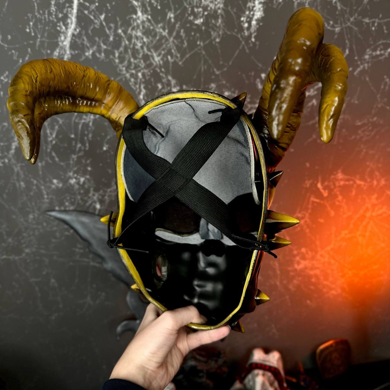 Wearable Death Wish Skull Mask With Horns | Payday 2 Infamy Wearable Death Wish Skull Mask With Horns | Payday 2 Infamy
