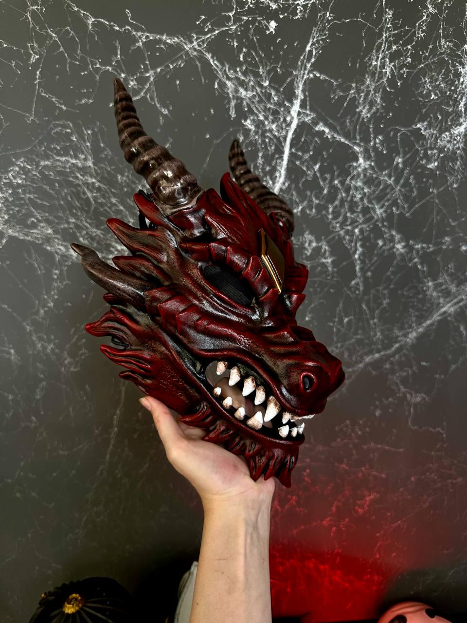 Black Dragon Mask: Comfortable to Wear for Cosplay, Halloween