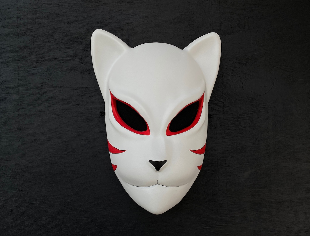 Kitsune Mask. Anime Mask. Cosplay Costume. Japanese Fox Demon Etsy