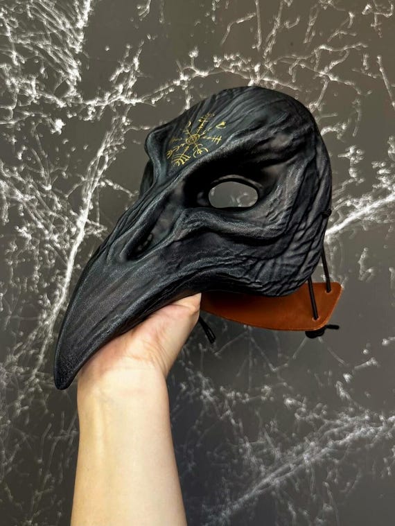 blackmeans カラステング　マスク ブラックカラスマスク、烏天狗マスク、日本のカラス面、ヴェネツィアの