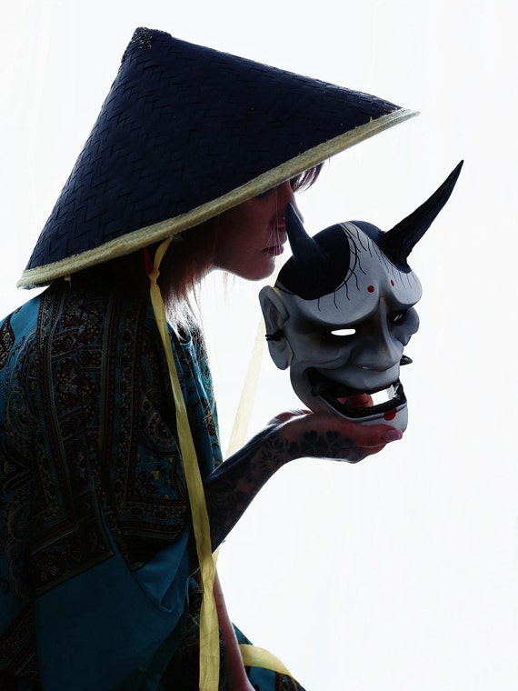 Masque Japonais Oni Noir