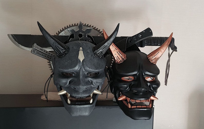Japanese Traditional Hannya Mask Samurai Mask Wear Demon Etsy
