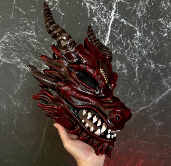 【貴重】MASCHERA DRAGONHEADS DRAGONTAILS Amazon.com: Halloween Dragon Costume Wing Dinosaur Tail Mask