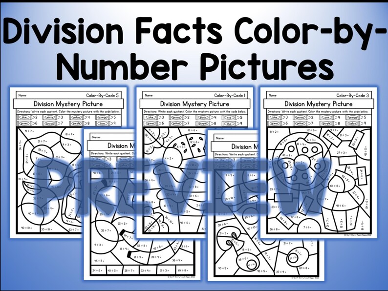 Practice Division Worksheets - Etsy