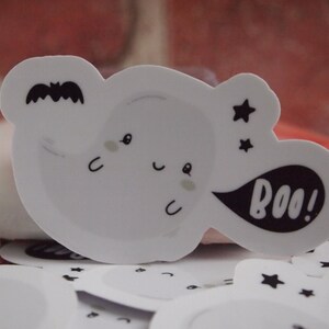 Ghost waterproof vinyl sticker for laptop, water bottle, notebook, ghost sticker, waterproof sticker, halloween sticker, die cut stickers