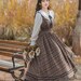 Vintage Dark Academia Dress Victorian A Line Dress French Vintage Dress Cottagecore Dress Prairie Dress Fall Dress Women Fairy Dress