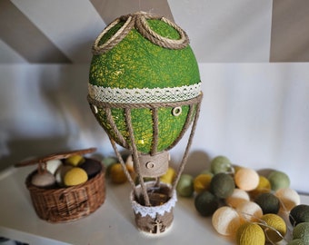 Lampada a mongolfiera per la cameretta dei bambini, decorazione verde per la cameretta dei bambini, regalo per i nati, baby shower