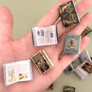 Printable HP Wizard School textbooks with inner pages 1/12 scale digital download