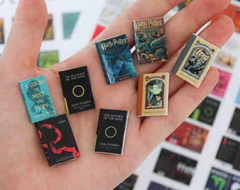 Printable 55 Miniature Book Cover Bestseller Series Collection Set Scale: 1/12