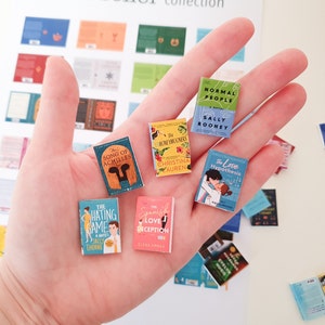 Printable 24 Miniature Book Cover Bestseller Collection Set Scale: 1/12 for TBR Jar