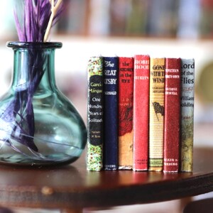 Printable Classic Books Collection 32 Miniature Book Covers Set for Dollhouses Scale: 1/12 image 2