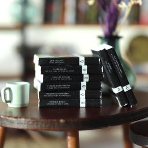 Printable Classic Books Collection 32 Miniature Book Covers Set for Dollhouses Scale: 1/12 image 3
