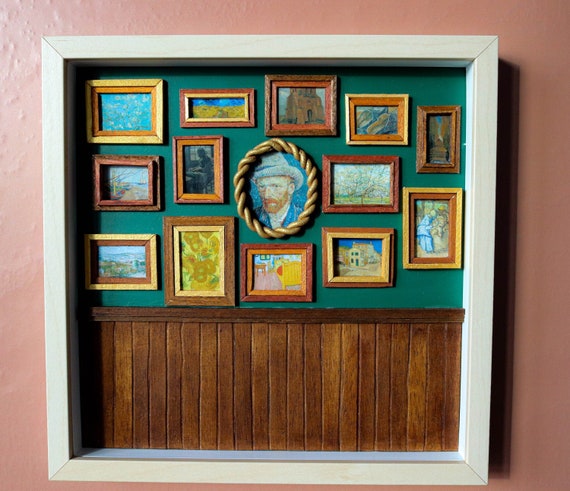 Miniature Van Gogh Art Gallery Diorama: 3D Wall Art Frame Box
